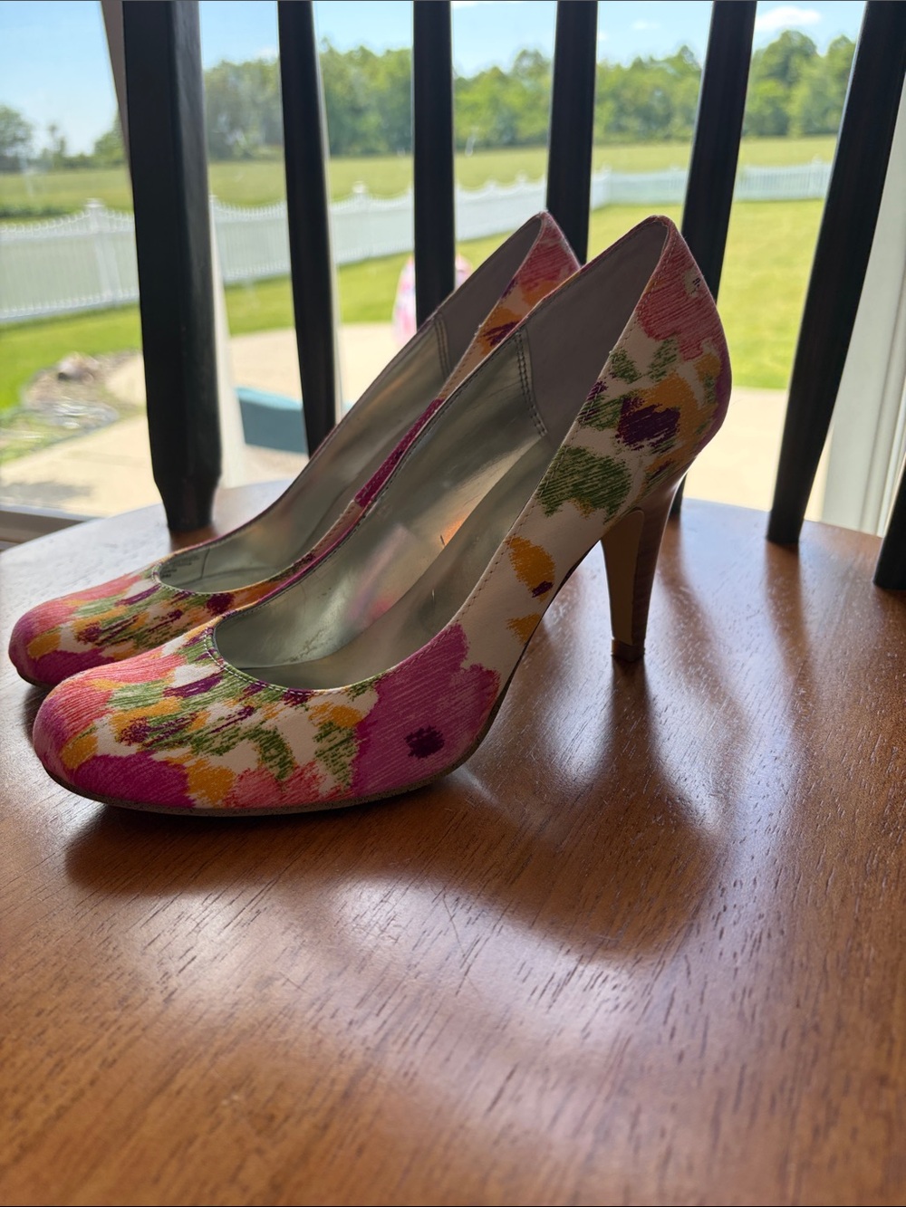Style & Co. Pink Floral High Pumps